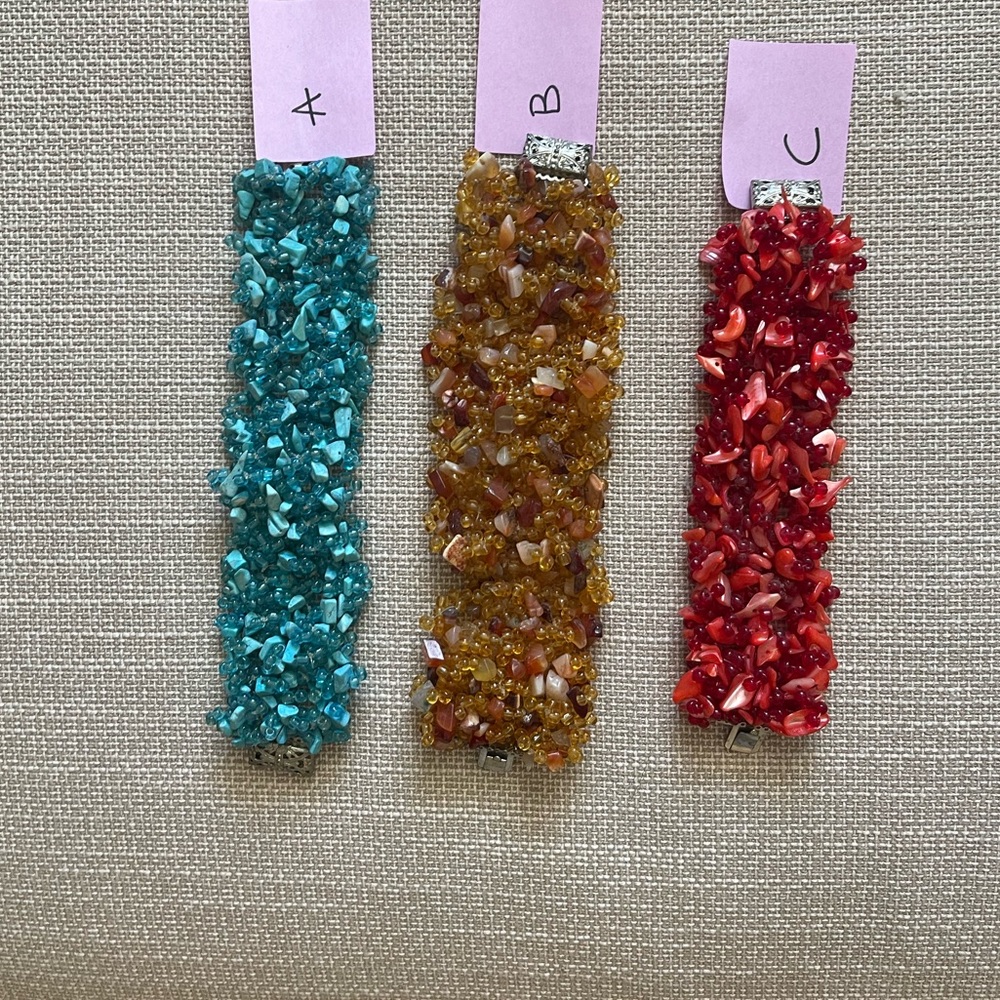 Precious stone bracelets